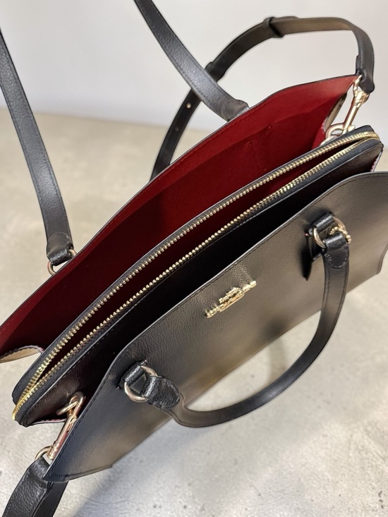 Coach Tatum Carryall Black Double Face Pebbled Leather Handbag C4078 NWOT - Picture 8 of 14